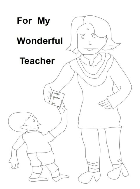 Teacher’s Day Coloring pages