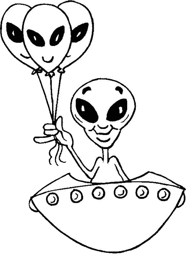 alien简笔画图片