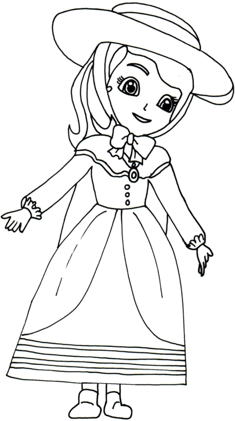 aunt venture sofia the first coloring page
