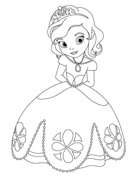 Awesome Princess Sofia the First Coloring Page