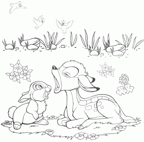 Bambi Coloring Pages - Coloring Kids