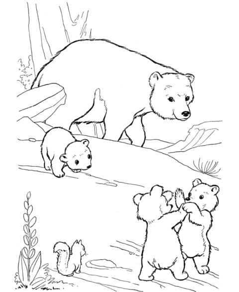 Bear Coloring Pages (19)
