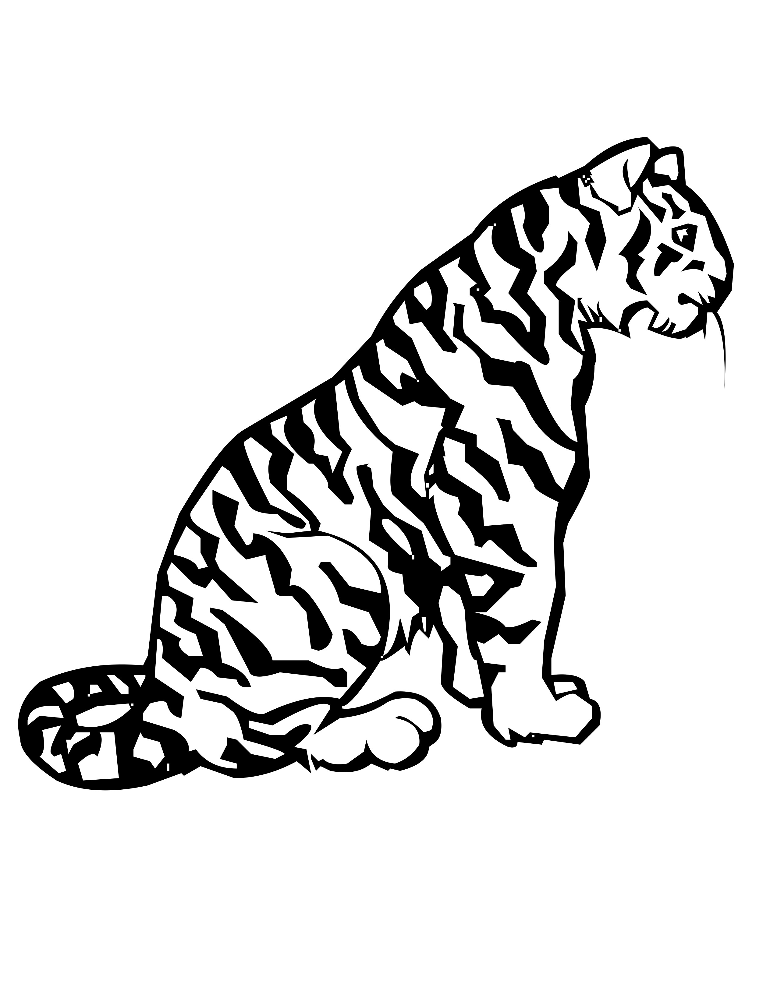 Big Cat Coloring Page 234 Crafter Files