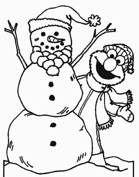 Christmas-coloring-page-by-Elmo