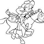 Cowboy Coloring Pages (2) | Coloring Kids