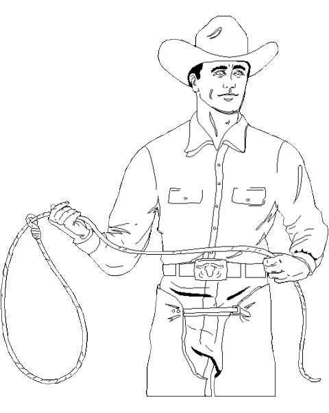 Cowboy Coloring Pages (10)