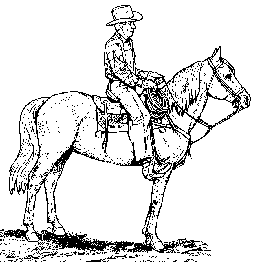 Free Printable Cowboy Coloring Pages