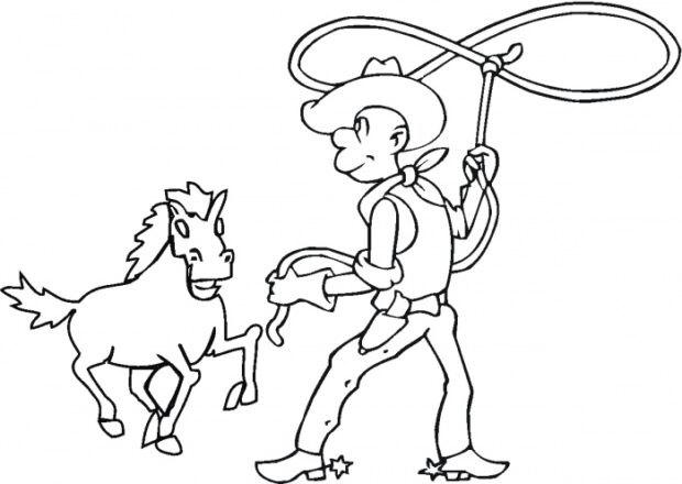 Cowboy Coloring Pages - Coloringkids.org