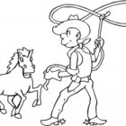 Cowboy Coloring Pages - Coloring Kids