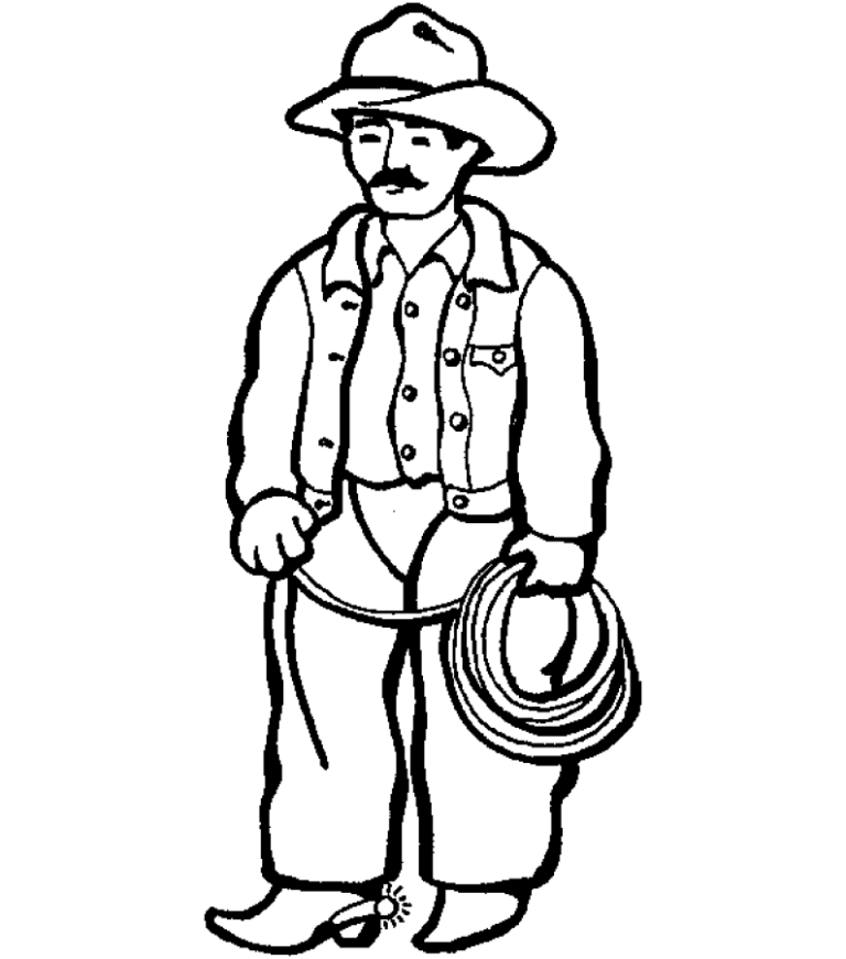 Cowboy Coloring Pages - Coloringkids.org