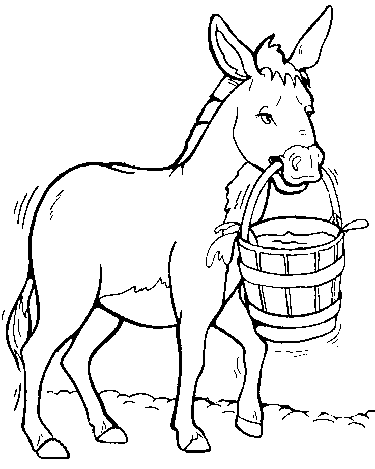Coloring Pages Donkeys - Coloring Kids