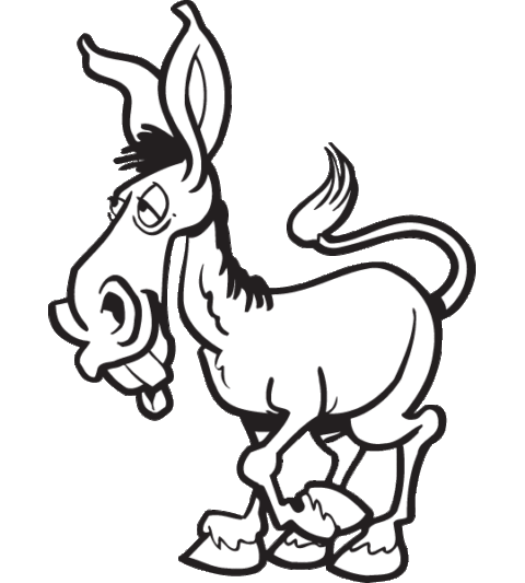 donkey-coloring pages 6