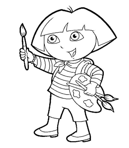 Dora the Explorer Coloring Pages (12)