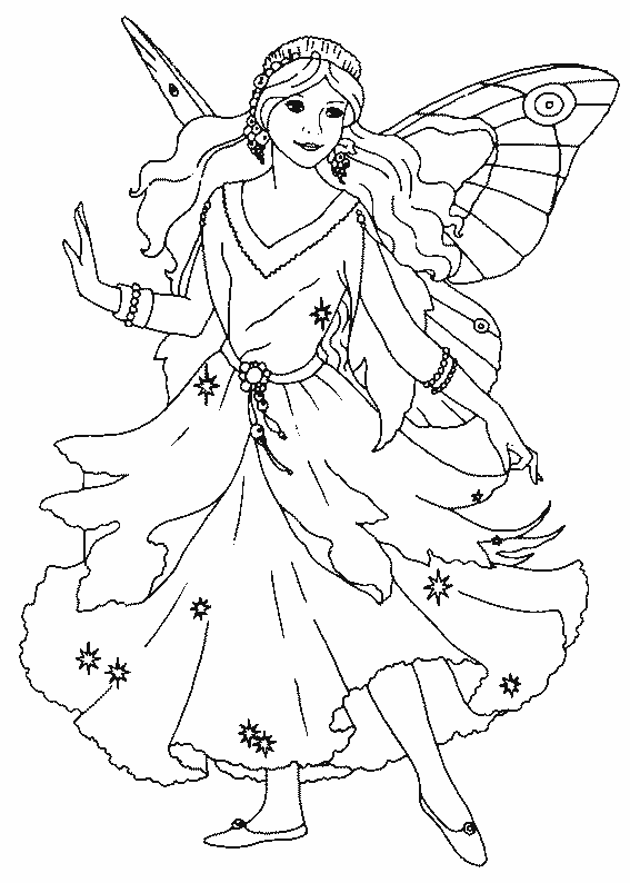Fairies Coloring Pages (5) Coloring Kids - Coloring Kids