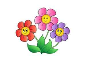 flowers coloring for kids