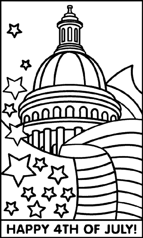 Fourth of July coloring page