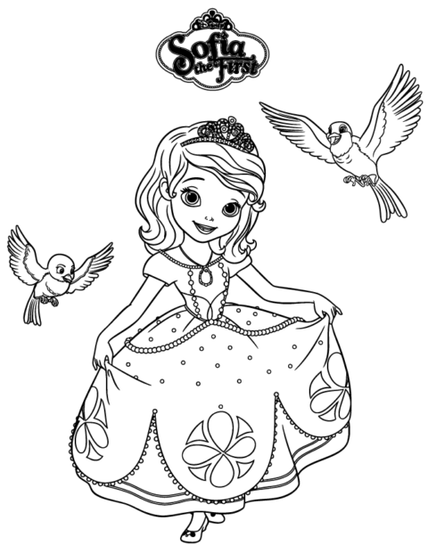 Free Printable Sofia The First Coloring Pages |