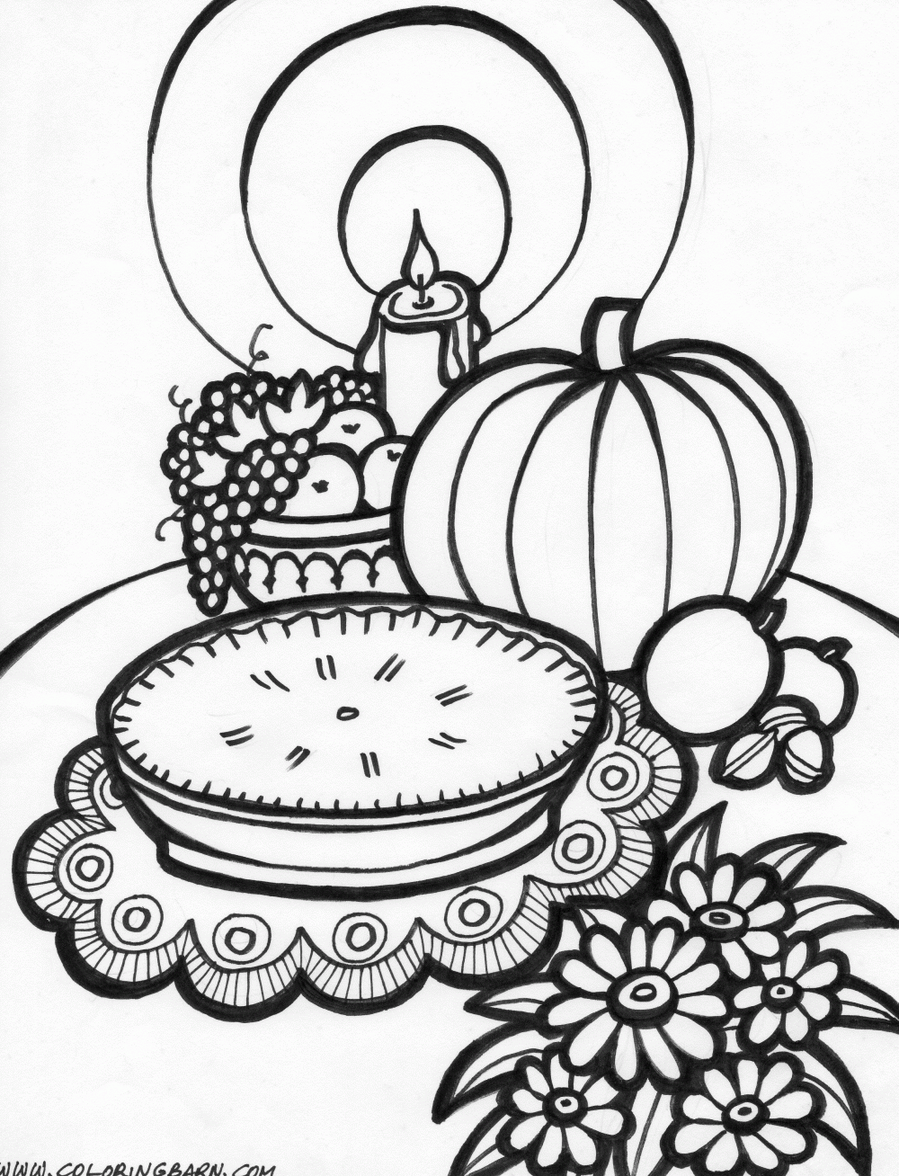 Free Thanksgiving Coloring Pages - Coloringkids.org