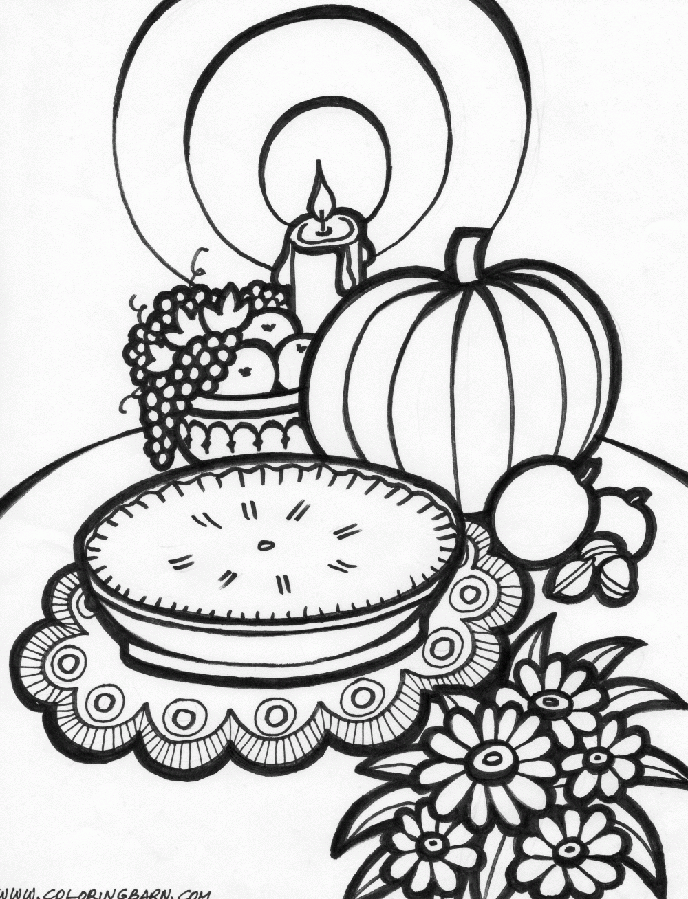 Free Thanksgiving Coloring Pages Coloringkids