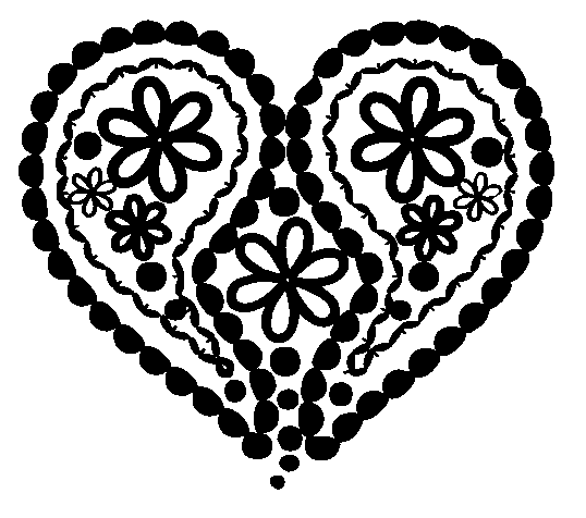 fancy heart coloring pages