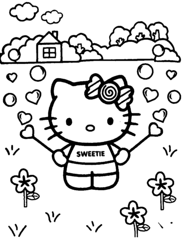 Hello Kitty Coloring Pages (7)
