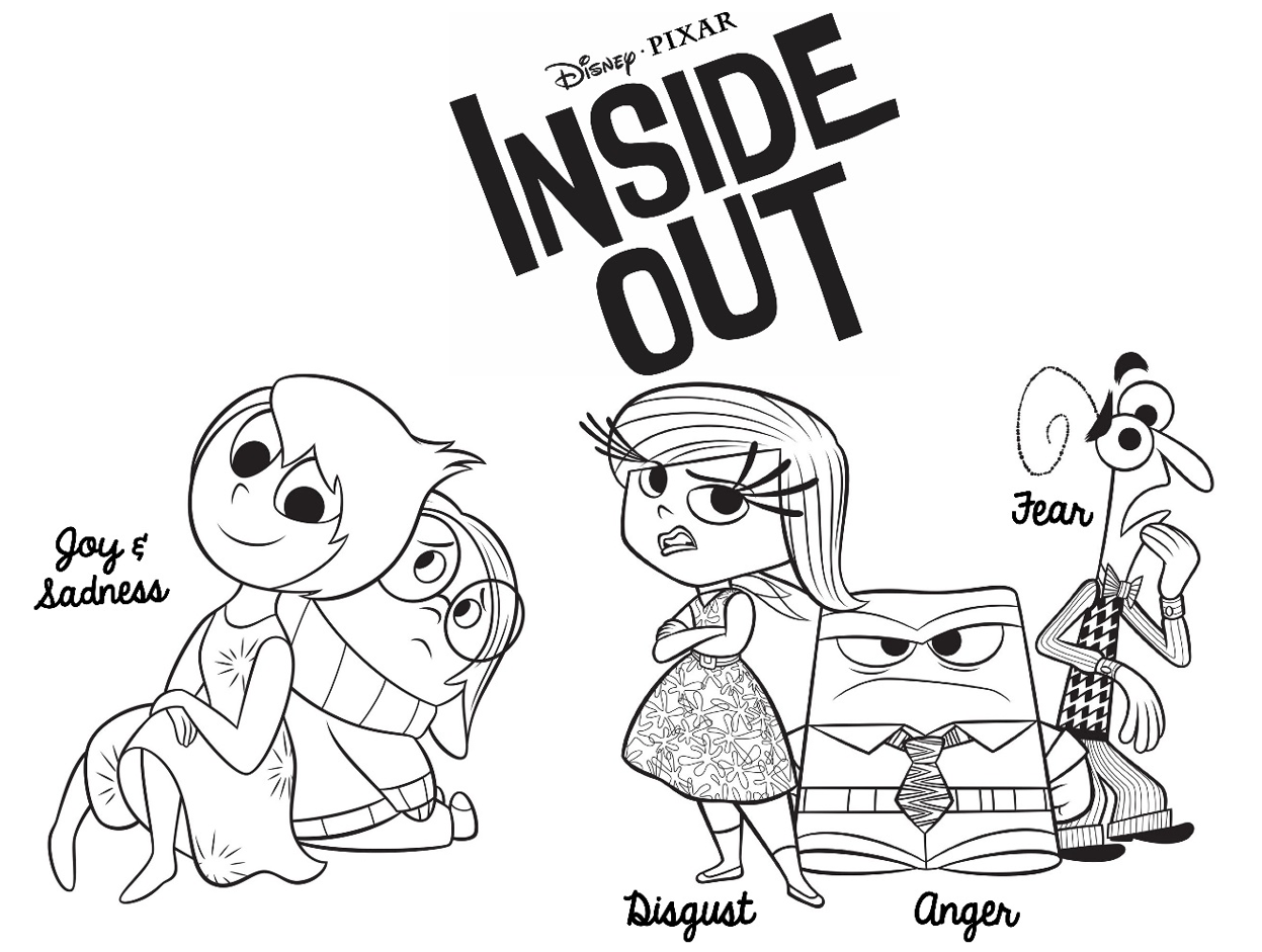Inside Out Coloring Page (1) - Coloring Kids