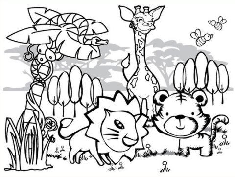 Jungle Coloring Pages (11)