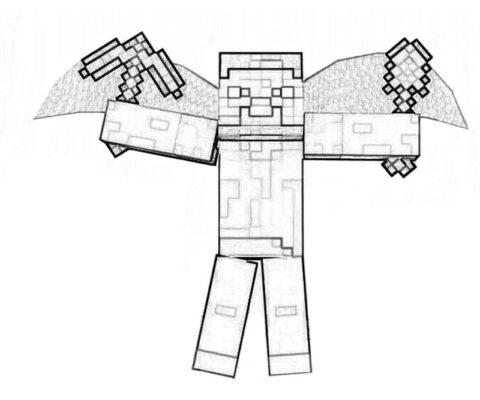 another minecraft coloring pages