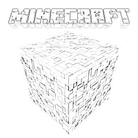 … Minecraft logo coloring page
