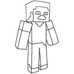 Pig from Minecraft Coloring Page - Coloring Kids