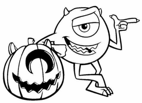 Monsters inc halloween coloring pages | www.coloringkids.org