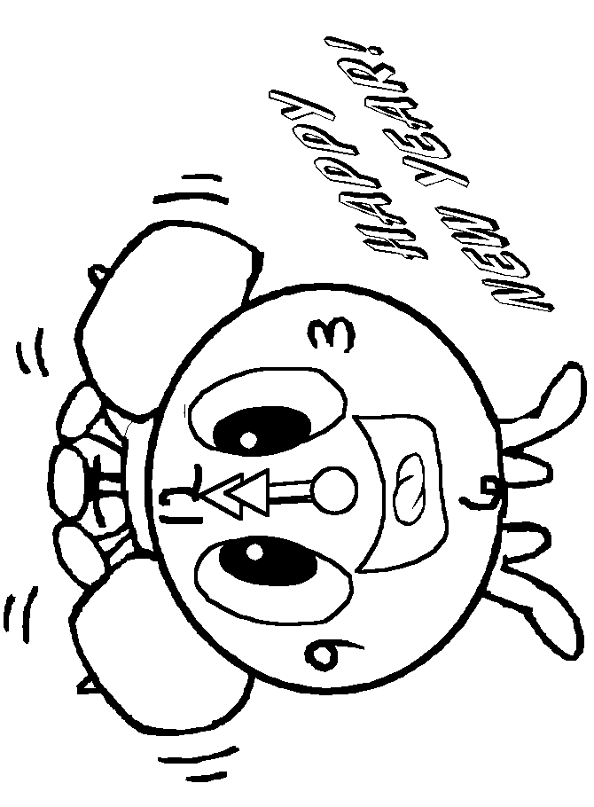 New Year Coloring Pages (2) - Coloring Kids