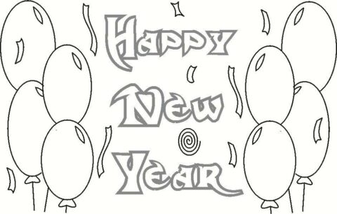 New Year Coloring Pages (8)