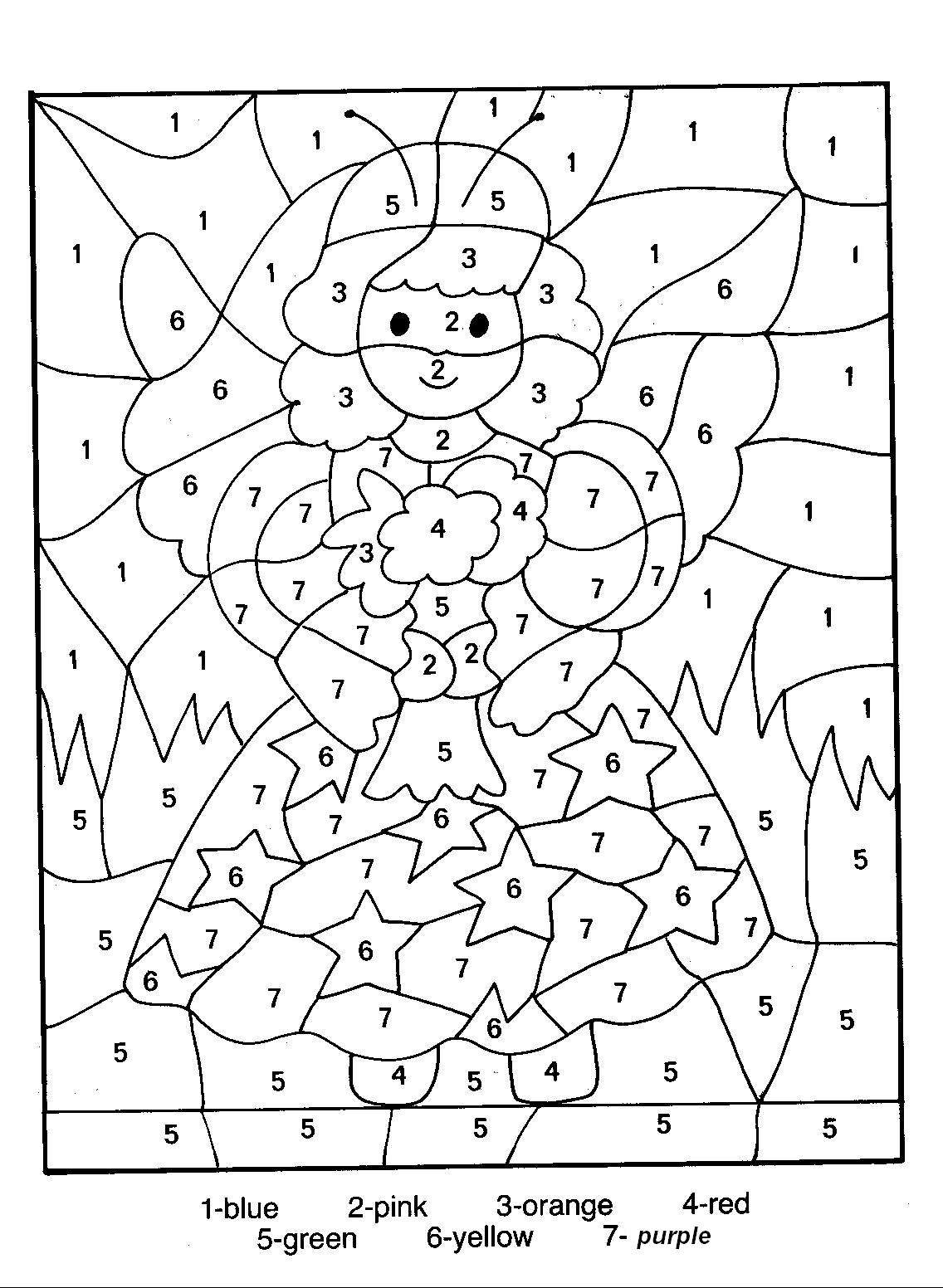 color by number flower coloring pages