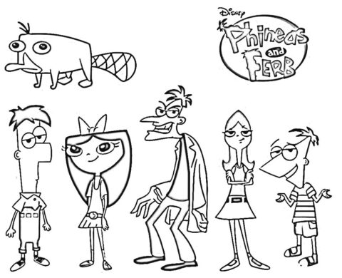 Phineas and Ferb Coloring Pages (1)