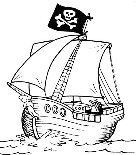 pirate ship coloring page coloringkids.org