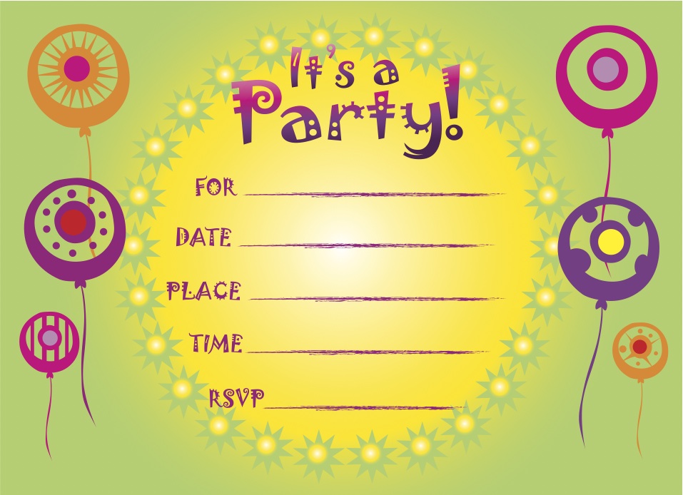 Free Printable Kids Party Invitations 8