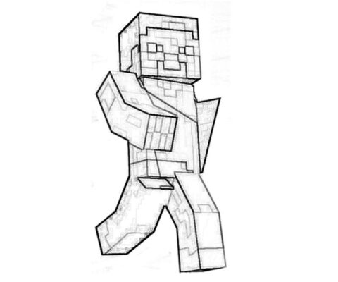 Printable Minecraft Character Coloring Pages
