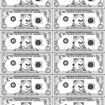 printable play money 10 coloring kids