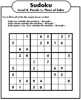 Printable Sudoku Puzzles (4) | Coloring Kids