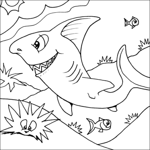 Shark Coloring Pages (28)