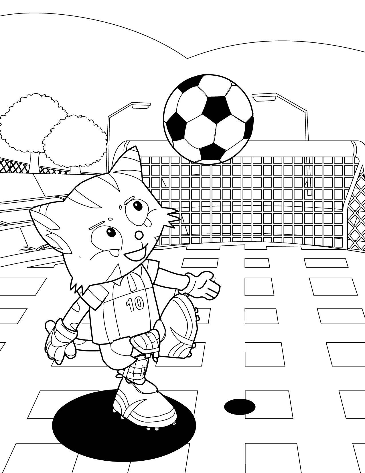 Soccer Coloring Pages (4) - Coloring Kids