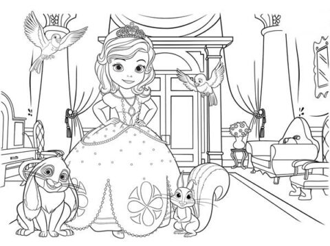 Sofia The First Picture Coloring Page –
