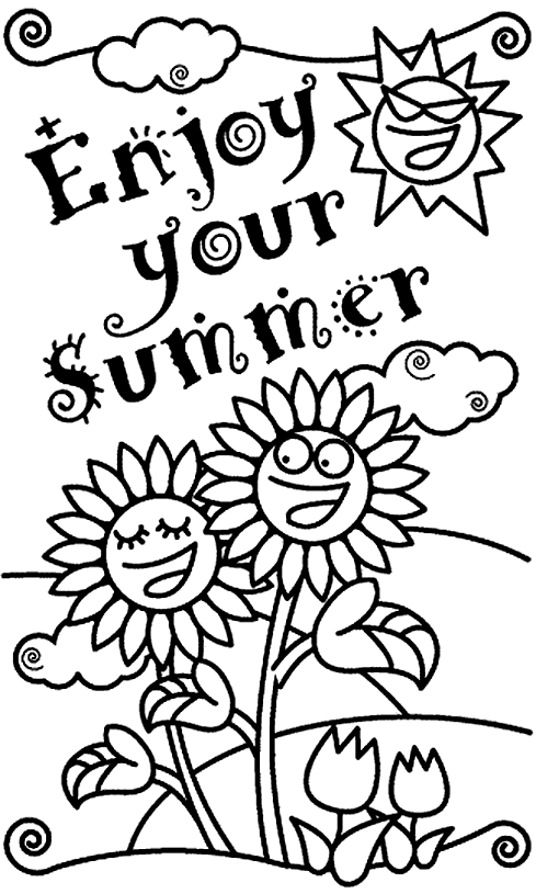 Summer Coloring Pages - Coloring Kids