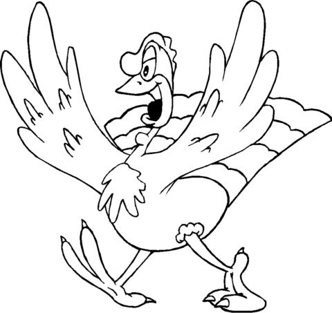 turkey wearing hat thanksgiving coloring pages