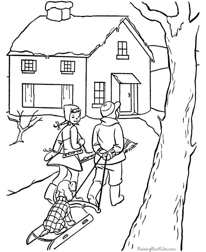 Winter Coloring Pages - Coloring Kids