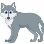 gray wolf clipart