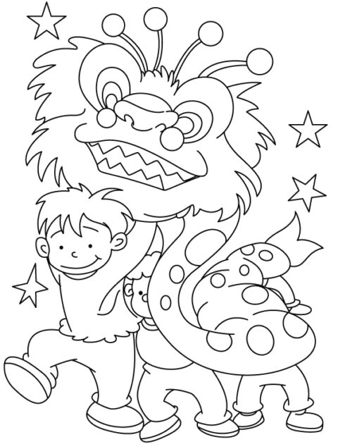 Young Children Celebrate Chinese New Year Coloring Pages …